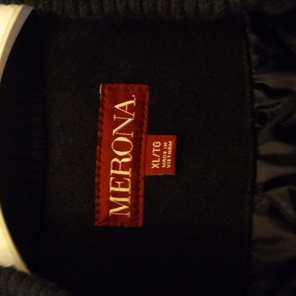 Black Merona 3/4 Length Mens XL pea coat - Picture 4 of 6